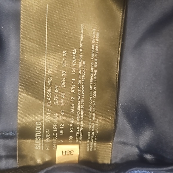 Suistudio Trousers - Classic High Rise - Blue. Sz 6 - Picture 5 of 6